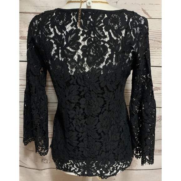 NWOT WHBM Long Sleeve All-Over Lace Top - Picture 6 of 8